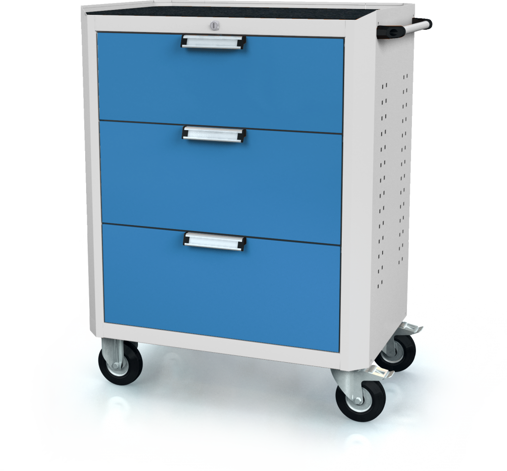 Trolley DVU 968 x 765 x 500 - basic - 3x drawers